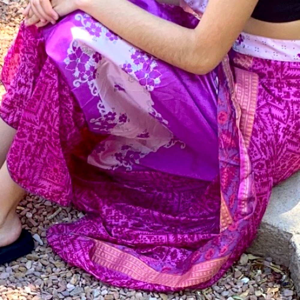 Upcycle Sari Boho Wrap Bohemian Boho Skirt